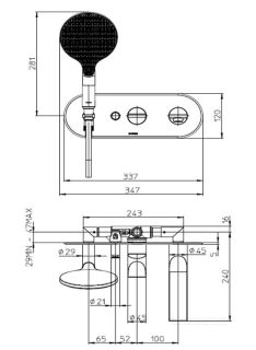 Встраиваемый смеситель для ванны Bossini Apice Z00557.045 белый матовый